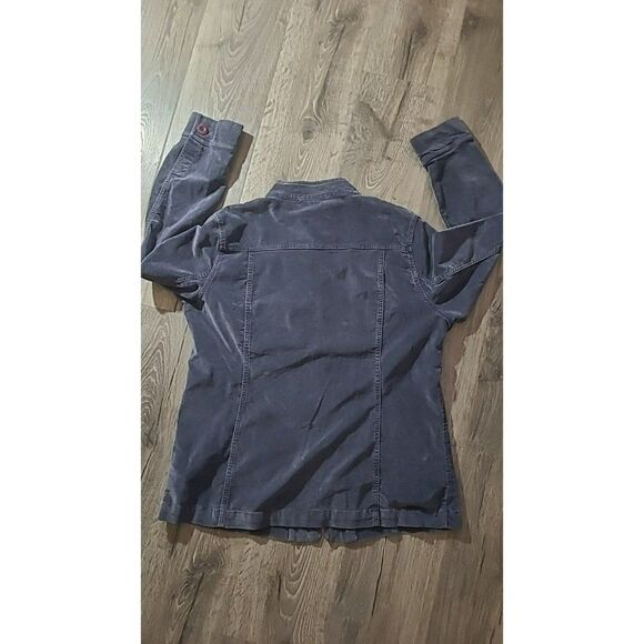 Anthropologie Isabella Bird Button Down Velour Shirt Jacket Womens Size 14 - Picture 2 of 3